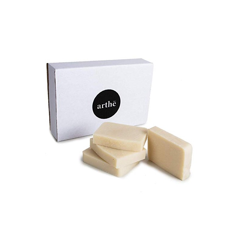 KIT 4 JABON ARTESANAL ARROZ Y CONCHA NACAR EN BARRA
