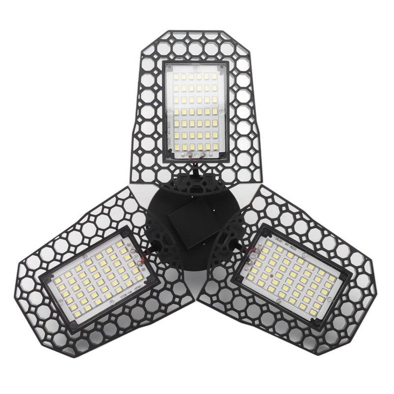 E27 LED Ceiling Lamp Mining Lamps 60W Three Leaves Folding