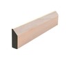 EWBS21 Baseboard Shoe 1-1/8" Tall x 3/8" Beveled Edge. Unfinished,