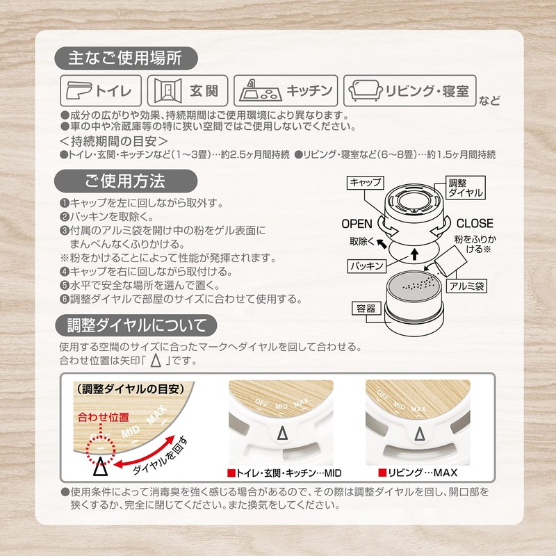 Carmate DSD18 Dr.DEO Deodorizer, For Various Places, Stabilized Chlorine Dioxide,