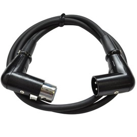 Seismic Audio - SARAX3-3' Right Angle XLR to XLR Patch Cable