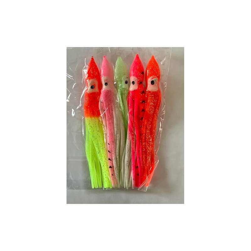 5 x 6" / 150mm SQUID/OCTOPUS-MUPPETS Multiple colours SEA Boat