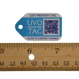 Location-Enabled Smart Keychain, Zipper, or Property Tags - Small-Sized Smart ID Tags for Keychains, Zippers, or Other Small Property Items (Pack of 2)