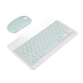 Kabellose Tastatur und Maus, 10 Zoll Bluetooth Tastatur Set, USB Aufladung, Ultradünne, Leise, Kabellose Tastatur mit 1600 DPI Maus für PC, Laptop (Grün)