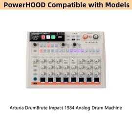 PowerHOOD 12V AC/DC Adapter Compatible with Arturia DrumBrute Impact 1984 Analog Drum Machine Drum Synthesizer 12VDC DC12V 12volt 12.0 Volts Power Supply Cord Charger Cable PSU Mains