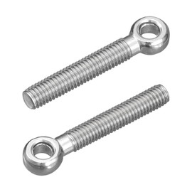 sourcing map 4Pcs M8 x 50mm Lifting Eye Bolts, 304 Stainless Steel Machinery Shoulder Swing Bolt Lifting Ring Eyebolt for Pipeline Gate Valves, Building Steel Pipe Fasteners, Silver