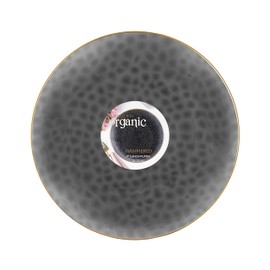 PLASTICPRO 30 Pack Heavyweight Disposable Plastic Plates - Elegant Transparent Black With Gold Rim, 9'' INCH PLATES