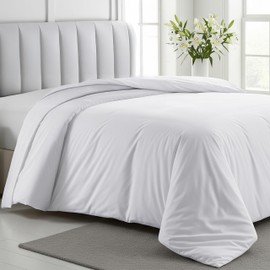 California Design Den Duvet Cover Queen Size/Full Size -Winner Good Housekeeping Best Bedding Awards 2025, 400 Thread Count Sateen, 100% Cotton Bedding Duvet Covers,Button Closure & Corner Ties -White