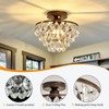 YYJLX Crystal Chandelier,Modern Semi Flush Mount Small Ceiling Light Oil