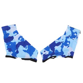 Cycling Shoe Cover Lengthen and Heighten Sand Proof Durable Camouflage Blue Bike Cycling Overshoes M