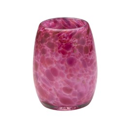 Votive Candle Holder. Hand Blown Art Glass in Pink. "Pretty in Pink Votive". Made in Seattle. Artist Dehanna Jones.