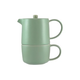 Maxwell & Williams Cafe Life Tea for One with Infuser 450ML Seafoam Gift Boxed