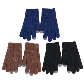 Baluue Men's Warm Winter Gloves Touchscreen Knitted Acrylic for Cold Weather Activities