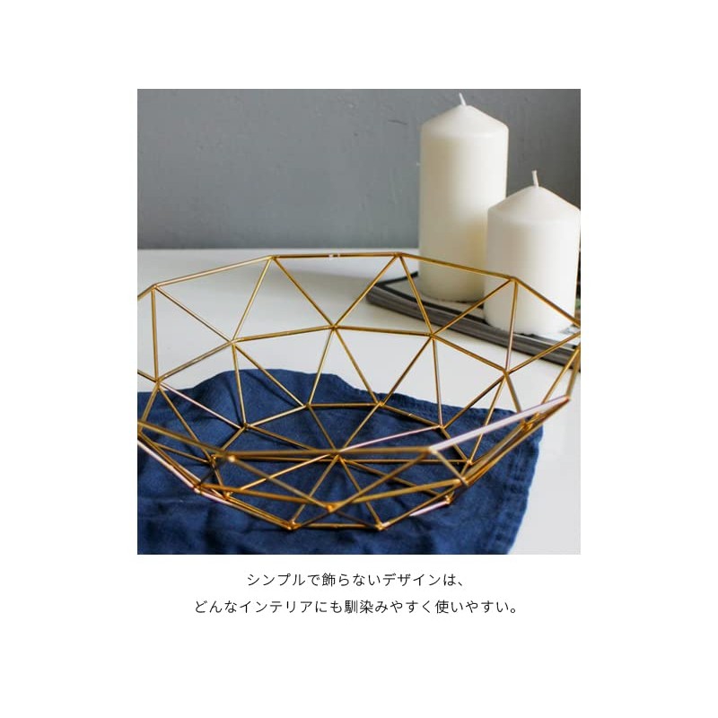 Suitcase Company GPT Wire Basket, Triangular, Shallow Shape, Geometric Basket,
