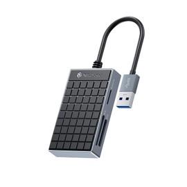 Yottamaster P-CR01 USB 3.0 Card Reader, SD/TF (microSD)/CF/MS 4 Slots Simultaneously Read and Write, SD Card Reader, Compatible with Windows, MacOS, Linux, External Memory Card Reader, Black