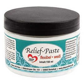 Ideen mit Herz Relief Paste, Flexible, 150 ml (White)