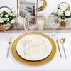 supernal 12pcs Gold Charger Plates,13inch Plastic Round Beaded Plates Decorative