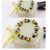 Aeyistry 100PCS Wooden Bee,Flatback Self-Adhesive Wood Bumble Bees for Scrapbooking
