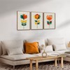 CHDITB Abstract Floral Framed Canvas Wall Art, Large Aesthetics Geometry