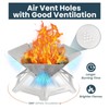21" Portable Outdoor Fire Pit with Charcoal Grill Net &