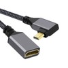 cablecc Cable de extensión 4K tipo D de 90 grados