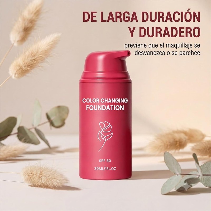 Base de Maquillaje Coreana que Cambia de Color para Pieles