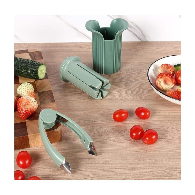 Fruit Preparation Tool Set, Multi-Purpose Melon and Berry Slicer, Cutter