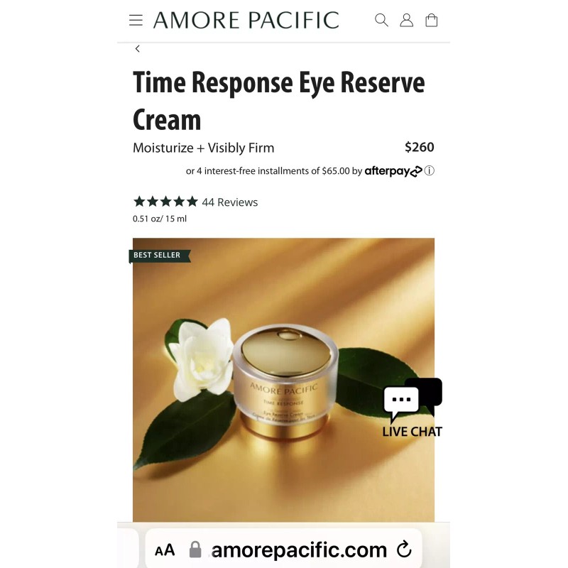 AMOREPACIFIC 15pcs x AMOREPACIFIC TIME RESPONSE EYE RESERVE CREAM