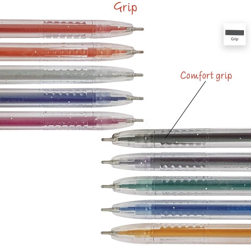 Shine Sparkle Glitter Gel Pens, MULTICOLOUR, Pack of 10, Fine