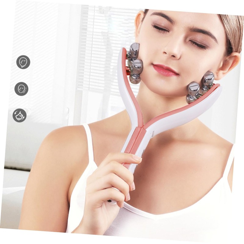 Baluue Face Massage Roller for v Face Lifting Orange Beauty