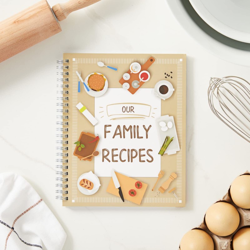 Pipilo Press Blank Family Cookbook Recipe Binder - 6.5 x