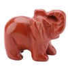 FTVOGUE Estatuilla de Elefante de Piedra Jade Tallado Elefante Afortunado