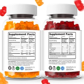 DR. MORITZ Calm Magnesium Gummies for Kids in Orange Flavor (120 Count) and Raspberry Flavor (120 Count) - Magnesium Citrate Supplements - No Sugar Added, Non-GMO