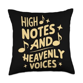 Soprano Singer Vocal Range Vocalist Voice Singing Choir Throw Pillow