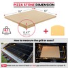 Unicook Pizza Stone for Oven and Grill, Rectangular Baking Pan