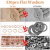 330 PCS Copper Sealing Rings Assortment Set, 12 Sizes Copper