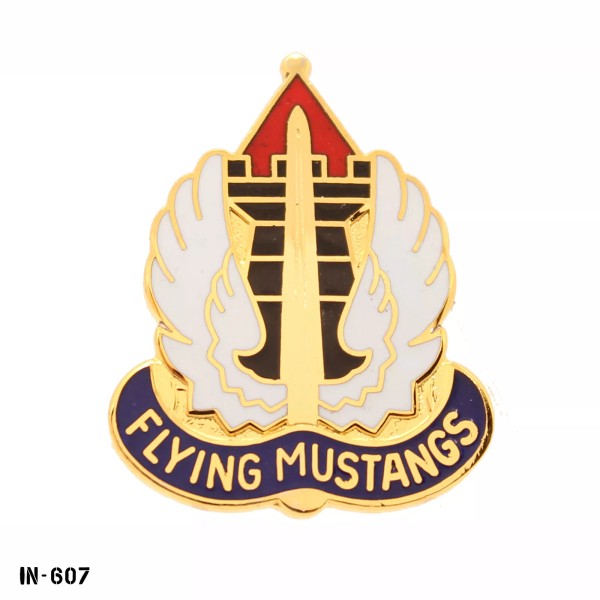 US Army DUI Pin ~ 15th Aviation Group "Flying Mustangs"