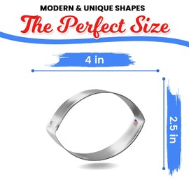 Foose Cookie Cutters Football Cookie Cutter 4.25" – Made in the USA