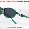 Eyekepper Bifocal Reading Sunglasses with Metalless Screwless Spring Hinges Green,