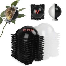 NVAAV Tree Root Growing Box, Reusable Transparent Plants Asexual Reproduction Grafting Ball, High Pressure Air Layering Pods Propagation Kit (12pcs Meidum)