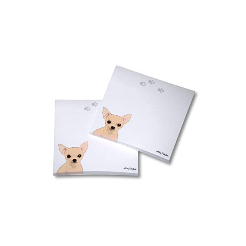Chihuahua Sticky Notes Notepad - Tan - 100 Sheets