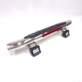 Da Vic Auto 36" Curved Brake Spot Lights LED For 2" Receiver Chrome Tow Hitch Step Bar Guard