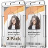 Mifflin Rigid ID Name Badge Holders (Clear, Vertical 3.35x2.1 inch,