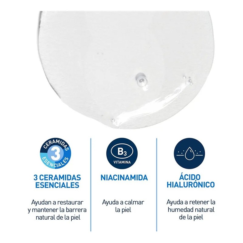 CeraVe Gel Limpiador Espumoso facial para Piel Mixta a Grasa
