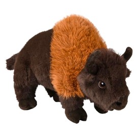 Natural State Novelty Bison Stuffed Animal - 12 Inch Plush Toy - Soft and Cuddly Stuffed Bison for Kids and Adults - Wild Animal Plush Gift