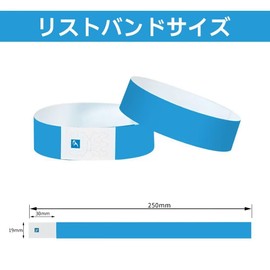 Wristbands Disposable 10 Color Selection 100pcs/200pcs/500pcs/1000pcs Event Paper Wristbands Tape One-touch Attachment People Count Entry Control People Management Amusement Park Water Area Compatible