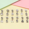 10 Pairs Stainless Steel Stud Earrings Colorful CZ Stud Earrings