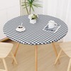 Spotjoy Round Vinyl Table Cloth, Waterproof Elastic Fitted Tablecloth with