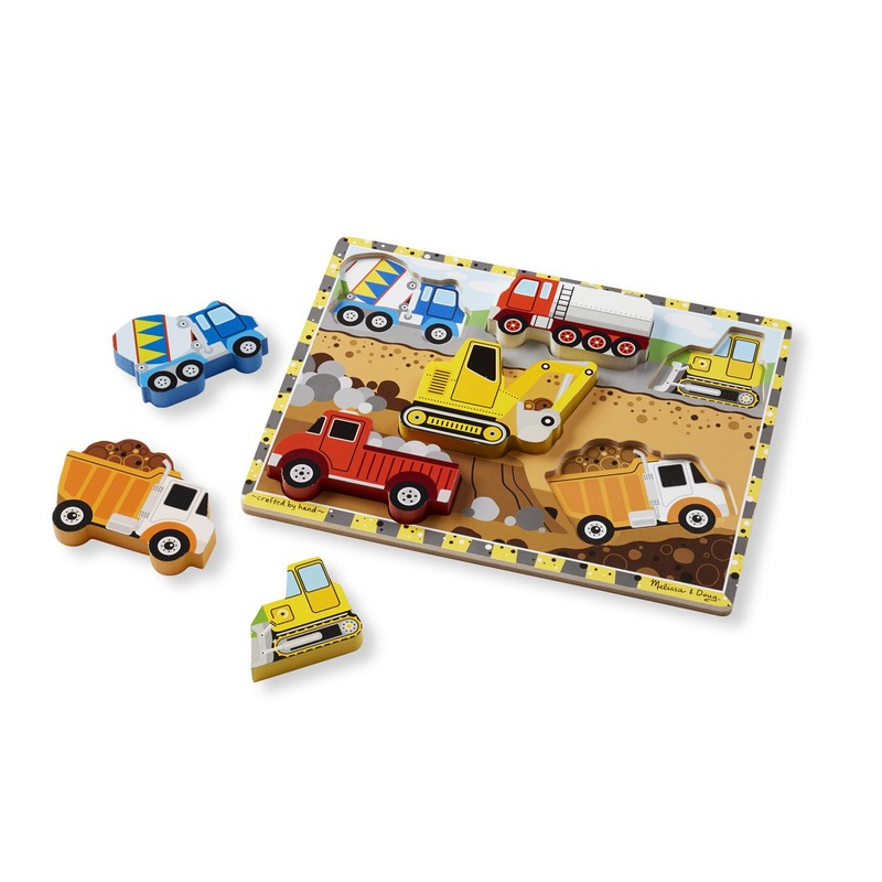 Melissa & Doug Construction Chunky Puzzle | Puzzles | Wooden