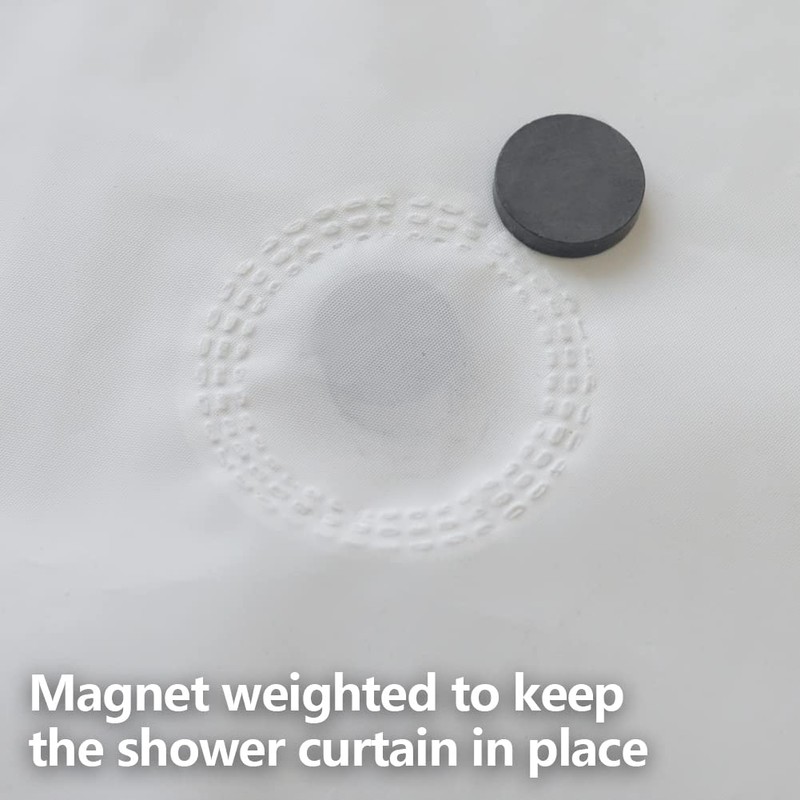 YISURE Extra Long Extra Wide Shower Curtain Liner 200x240cm, White